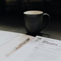 Photo of tax forms